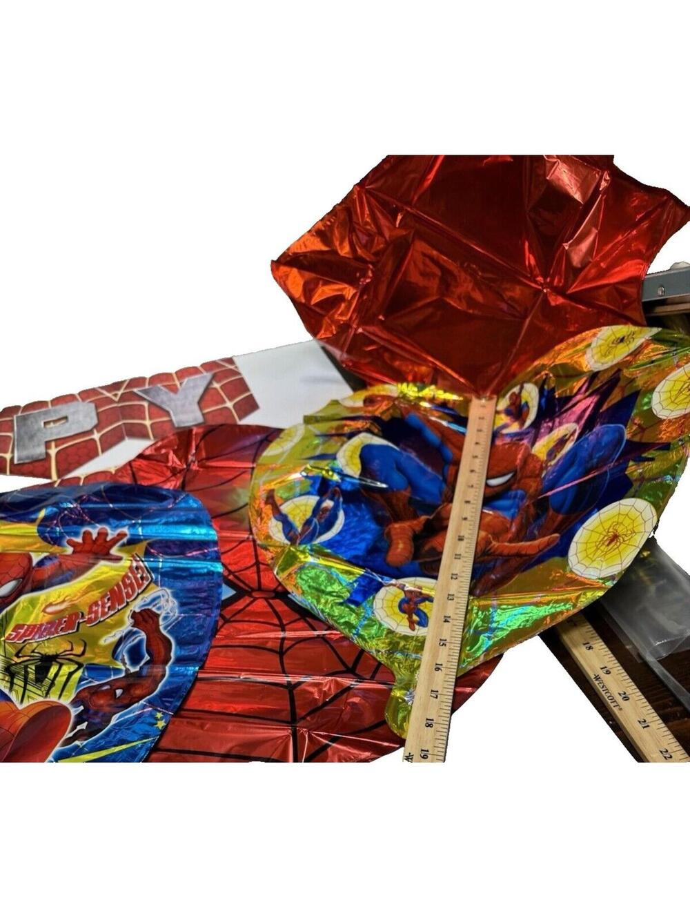 Spider-Man Birthday Party Decorations Set Banner Foil Balloons Cupcake Picks New - Picture 11 of 13